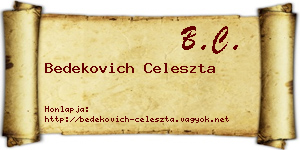 Bedekovich Celeszta névjegykártya